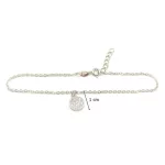 Silver bracelet with circle pendant