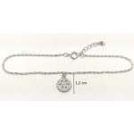 Silver bracelet with snowflake pattern