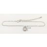 Silver anklet with zirconia charm