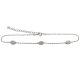 Silver anklet with 3 zirconia stones