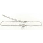 Silver anklet with angel wing decoration