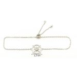 Silver bracelet with compass pendant