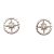 Stud earrings with compass design
