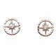 Stud earrings with compass design