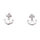 Stud silver earrings anchor