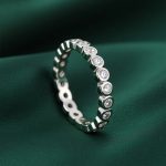 Silver Infinity ring with stones all around
