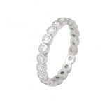 Silver Infinity ring with stones all around