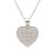 Silver heart pendant covered in zirconia