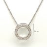 Silver loop pendant with zirconia