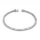 Silver tennis bracelet with sparkling zirconia stones