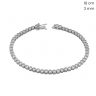 Silver tennis bracelet with sparkling zirconia stones