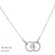 Silver necklace with double circle pattern