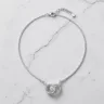 Ezüst collier nyakék dupla kör mintával