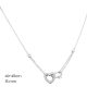 Silver necklace with heart and engagement ring design