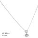 Silver necklace with zirconia pendant