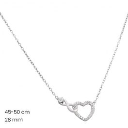 Silver necklace with heart and infinity motif