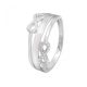 Silver ring with double infinity symbol