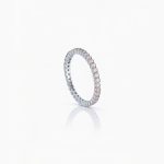 Eternity silver ring with stones all around