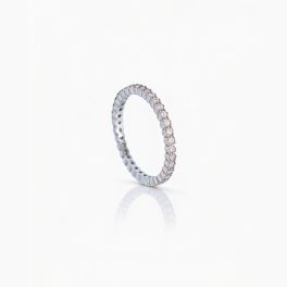 Eternity silver ring with stones all around