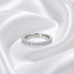 Eternity silver ring with stones all around