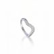 Silver ring with wave design