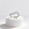 Silver ring with wave design