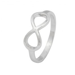 Silver ring with infinity symbol, without stones