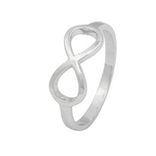 Silver ring with infinity symbol, without stones