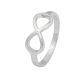 Silver ring with infinity symbol, without stones