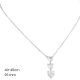 Silver necklace with three heart pendants