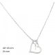 Silver chain with small heart and large heart pendants