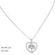 Silver chain with heart tree of life pendant