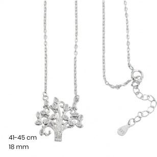 Silver necklace with tree of life pendant