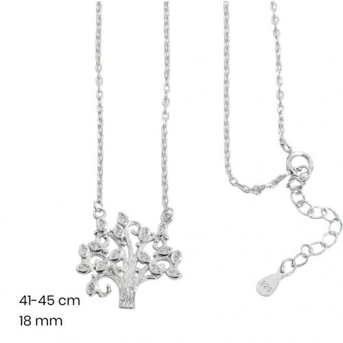 Silver necklace with tree of life pendant