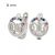 Silver earrings with colorful zirconia stones in the shape of butterflies