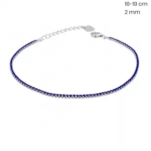 Silver bracelet with blue stones