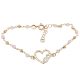 Gold-plated silver bracelet with heart and infinity pendant