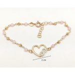 Gold-plated silver bracelet with heart and infinity pendant