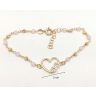 Gold-plated silver bracelet with heart and infinity pendant