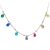 Silver necklace with colorful zirconia stones