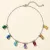 Ezüst nyakék színes cirkóniákkal