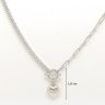 Silver heart charm necklace with mismatched chain