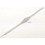 Silver bracelet with lots of zirconia stones