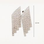 Silver earrings with lots of zirconia stones