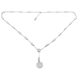 Silver necklace with Y-shaped zirconia stones