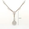 Silver necklace with Y-shaped zirconia stones