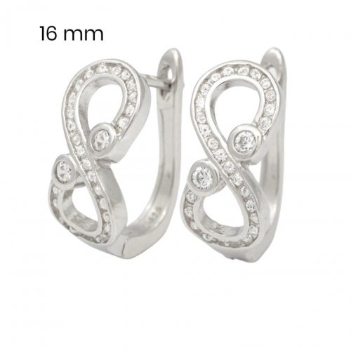 Silver French clasp earrings with infinity symbol