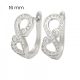 Silver French clasp earrings with infinity symbol