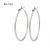 Silver hoop earrings with delicate engraving