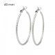 Silver hoop earrings with delicate engraving